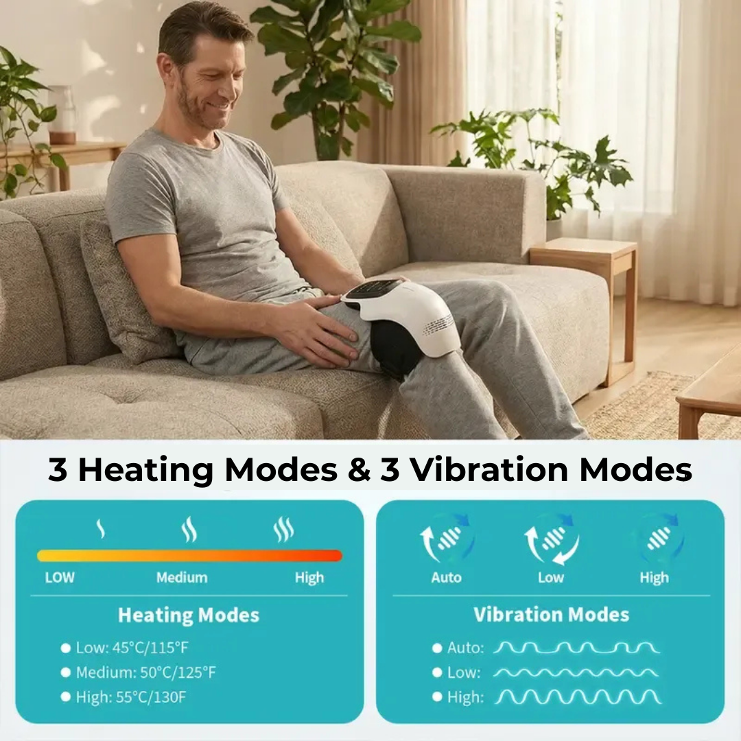 3 heat levels and 3 vibration modes